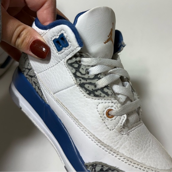 Nike Jordan Retro 3 “True Blue” Unisex Toddler Size 11 - Picture 12 of 16